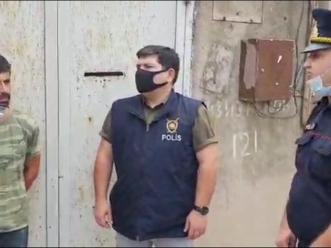 Evin həyətində narkotik əkən tutuldu - FOTO