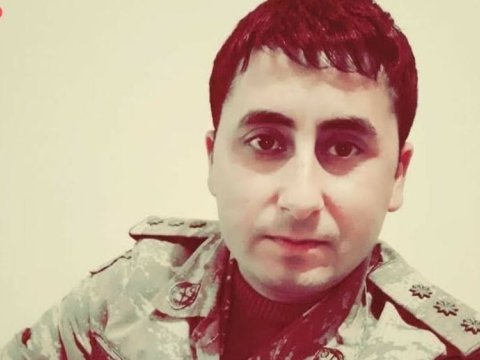 Şəhid baş leytenantla vida mərasimi keçirilir - FOTO