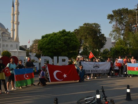 Azərbaycana dəstək məqsədi ilə İğdırda velosiped yürüşü təşkil edilib - FOTO