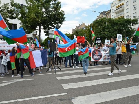 Strasburqda Ermənistanın təcavüzkar siyasətinə qarşı etiraz yürüşü