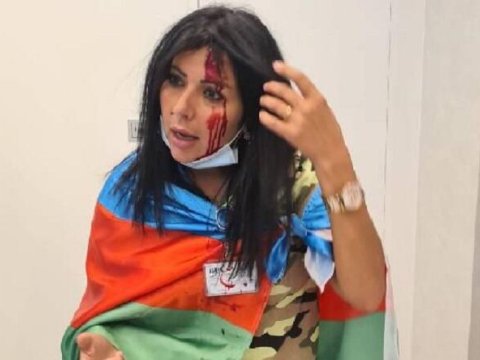 Ermənilər jurnalistimizə hücum etdi - Video