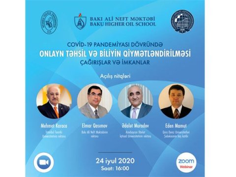 Bakı Ali Neft Məktəbində onlayn təhsillə bağlı vebinar keçirəcək