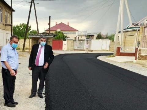 Hacıqabul rayonunda abadlıq və quruculuq işləri davam edir