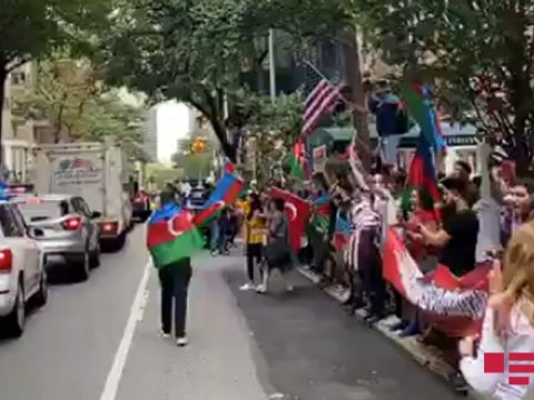 Nyu-Yorkda Azərbaycan Ordusuna dəstək aksiyası keçirildi