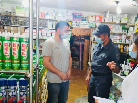 Bakıda marketlərdə maska taxmayanlar cərimələndi