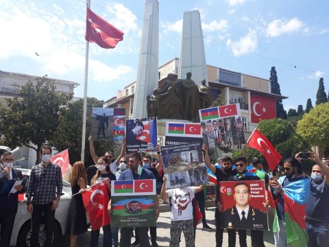 Türkiyədə bu gün də Qarabağ mitinqi keçrildi - FOTOLAR