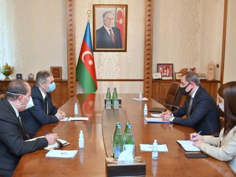Ceyhun Bayramov Fələstin səfiri ilə görüşüb