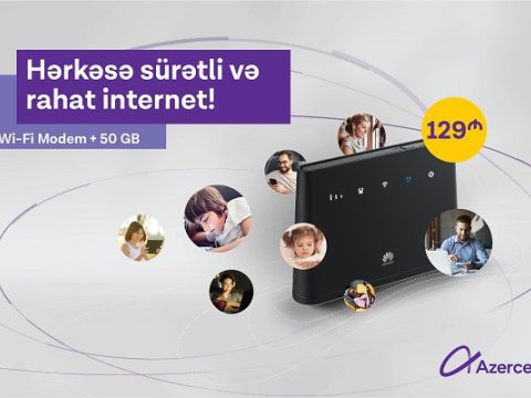 Azercell-in yeni 4G WiFi modemindən eyni zamanda 32 istifadəçi yararlana bilər!