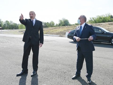 İlham Əliyev yol açılışında iştirak edib - YENİLƏNİB