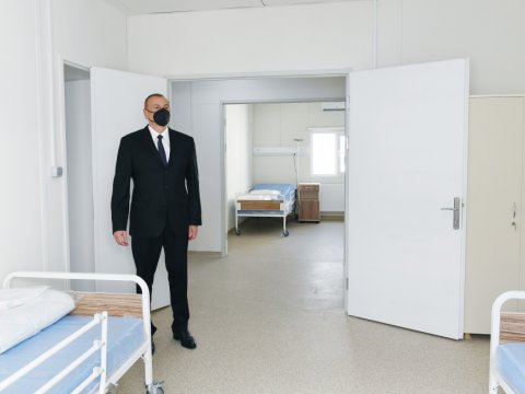 Prezident daha bir modul tipli xəstəxananın açılışını etdi