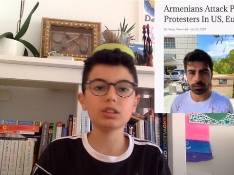 Azyaşlı azərbaycanlı blogerdən Ermənistanın faşist siyasətinə etiraz - VİDEO