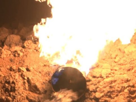 Hacıqabulda qaz kəmərində baş verən yanğın söndürülüb