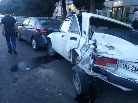 Bakıda zəncirvari qəza