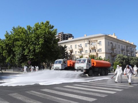 Bakıda 550 küçə dezinfeksiya edildi - FOTO