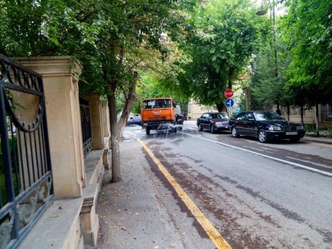 Salyanda koronavirusa qarşı dezinfeksiyaedici tədbirlər davam edir - FOTO