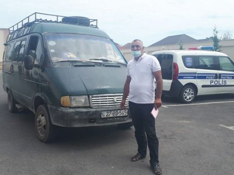 Həftəsonu sərnişin daşıyan sürücü cərimələndi