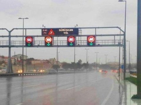 Magistral yollarda sürət həddi endirildi