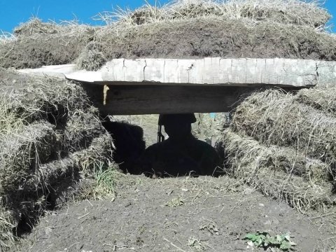Ermənilər cəbhəboyu sığınacaqların tikintisinə başladı