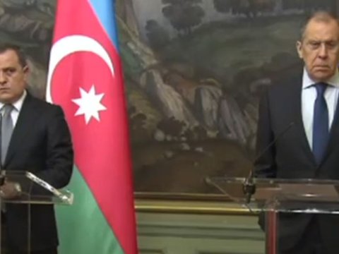 Azərbaycan və Rusiya XİN rəhbərləri mətbuat konfransı keçirir - Canlı yayım
