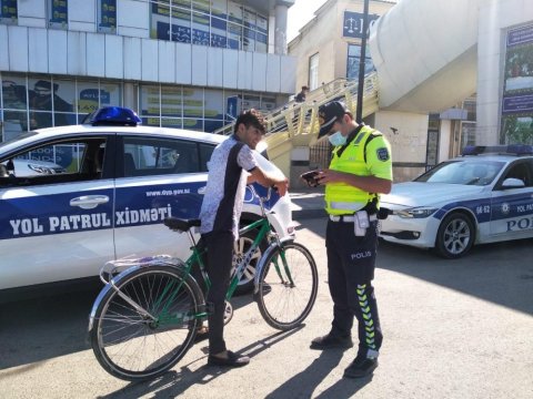 Qubada polis reyd keçirdi - Velosipedçilər cərimələndi