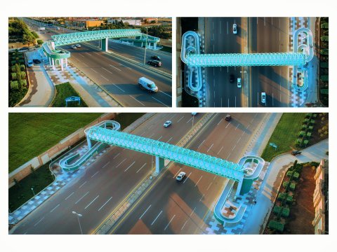 Bakıda daha bir yerüstü piyada keçidi tikildi - Fotolar