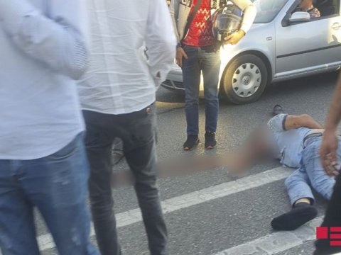 Bakıda piyadanı avtomobil vurub – FOTO