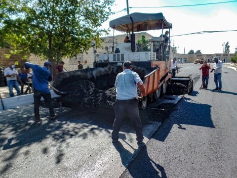Salyanın küçələri təmir olunur - FOTOLAR
