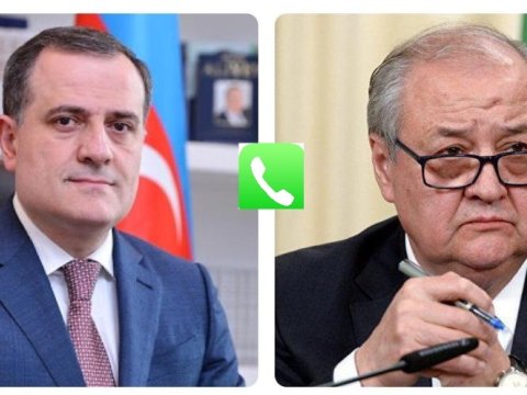 Ceyhun Bayramov özbəkistanlı həmkarı ilə danışdı