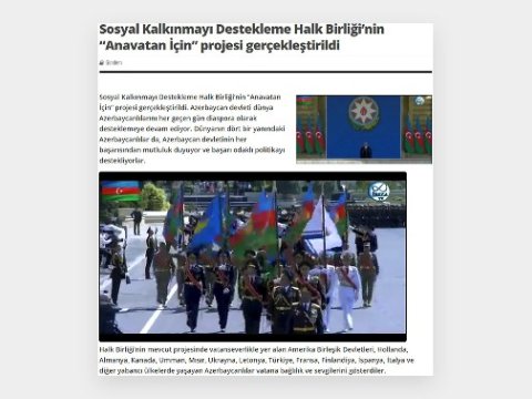 Soydaşlarımızın iştirakı ilə “Vətən naminə” layihəsi reallaşdırılıb