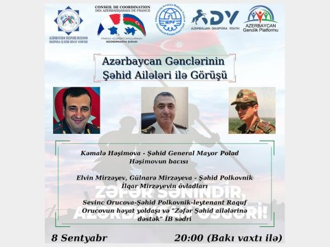 Azərbaycan diaspor gənclərinin şəhid ailələri ilə görüşü keçirilib