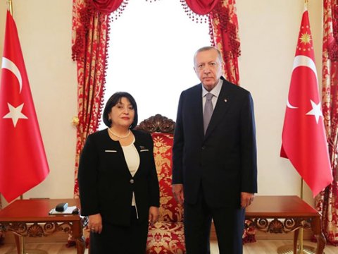 Sahibə Qafarova Ərdoğanla görüşdü - FOTO