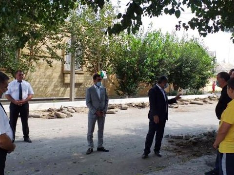 Goranboyda daha bir küçə yenidən qurulur - FOTO