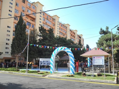 Leyla Əliyevanın təşəbbüsü ilə daha bir həyət abadlaşdırıldı