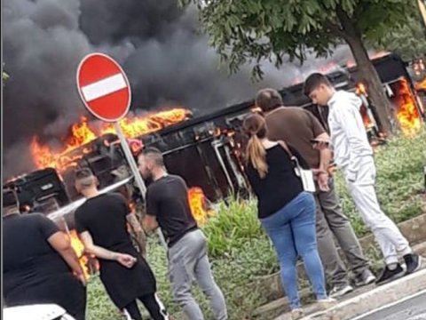 Agentlik Bakıdakı avtobus yanğını ilə bağlı Fransayla danışığa başladı - FOTOLAR