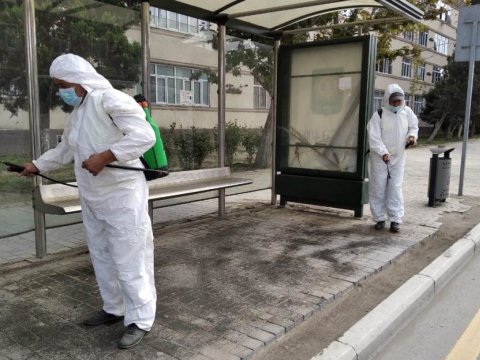 Gəncədə dezinfeksiya işləri davam edir