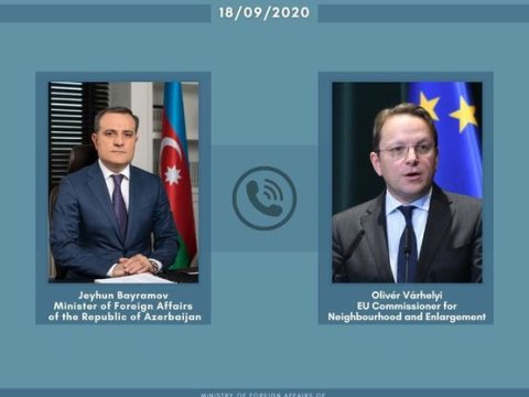 Ceyhun Bayramov və Avropa İttifaqının komissarı müzakirə apardılar
