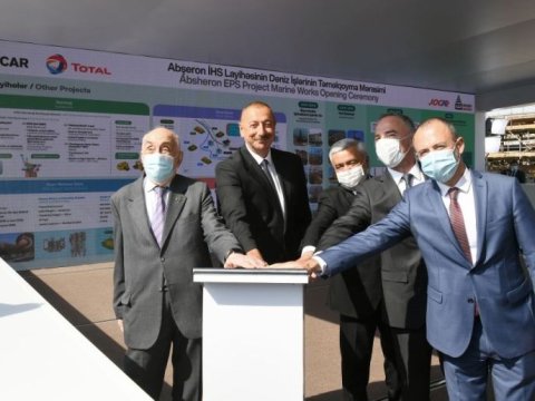 Prezident təməlqoyma mərasimində... - YENİLƏNİB
