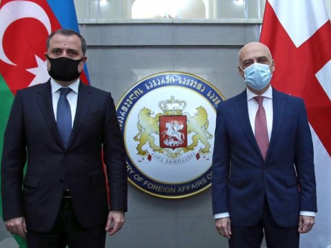 Ceyhun Bayramovun gürcüstanlı həmkarı ilə görüşdü - FOTO