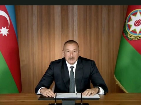 İlham Əliyev BMT Baş Assambleyasının 75-ci sessiyasının ümumi debatlarında videoformatda çıxış edib