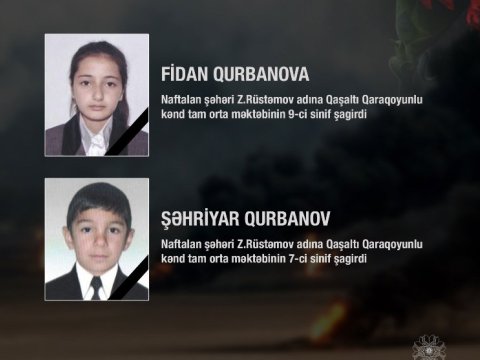 Erməni vəhşiliyi nəticəsində həlak olanların 2-si məktəblidir