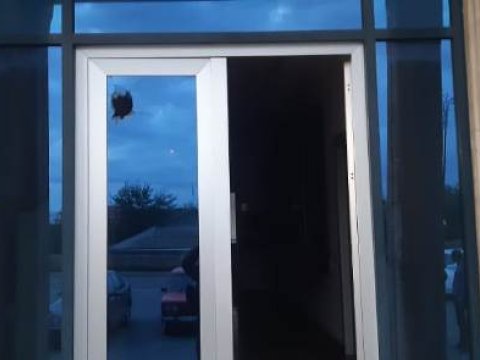 Tərtər Rayon Polis Şöbəsinə atılan mərmi...