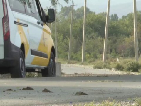 Ermənilər İTV-nin maşınına atəş açdı - Avtomobil YANIR