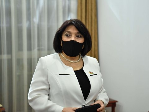 Milli Məclisin sədri brifinq keçirib - FOTO