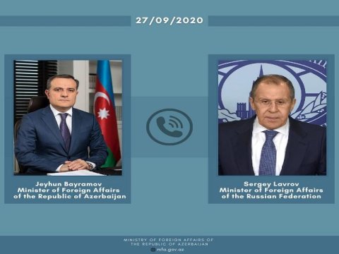 Ceyhun Bayramov Lavrovla müzakirə aparıb