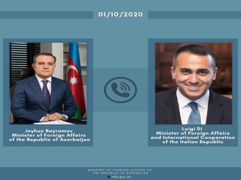 Ceyhun Bayramovun Luici Di Maio ilə telefon danışığı olub