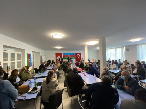 İsveçrədə diasporumuz cəbhədəki vəziyyətlə bağlı tədbirlər keçirib - FOTO