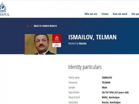 İnterpol Telman İsmayılovu axtarır