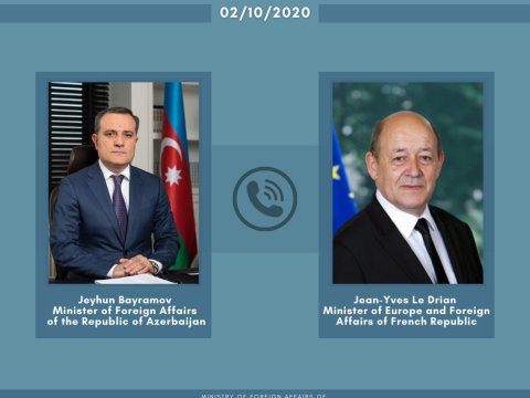 Azərbaycan və Fransa Xarici İşlər nazirləri danışdılar