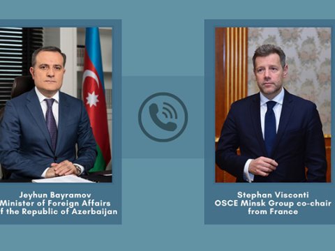 Ceyhun Bayramov Minsk Qrupunun fransalı həmsədri ilə telefonla danışdı