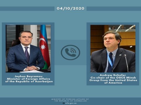 Ceyhun Bayramovla Minsk Qrupunun ABŞ-dan olan həmsədri arasında telefon danışığı oldu